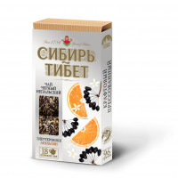 «Сибирь Тибет» чай чёрный непальский элеутерококк апельсин, плиточный, 96г