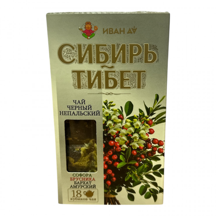«Сибирь Тибет» чай черный непальский с софорой, брусникой, бархат амурский, 96г